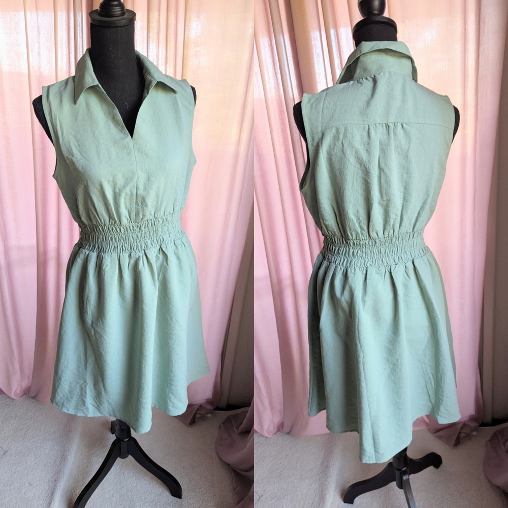 Mint Green Sleeveless Dress